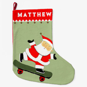Skateboarding Holiday Gift Large Christmas Stocking