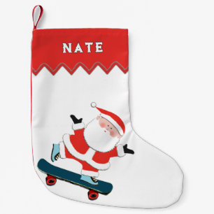 Skateboarding Holiday Gift Small Christmas Stocking