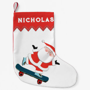 Skateboarding Holiday Gift Small Christmas Stocking