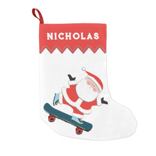 Skateboarding Holiday Gift Small Christmas Stocking