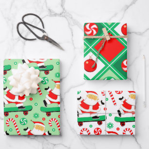 Skateboarding Holiday Gift Wrapping Paper