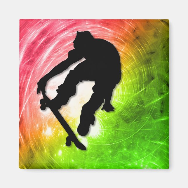 Skateboarding in a Psychedelic Cyclone Magnet (Front)