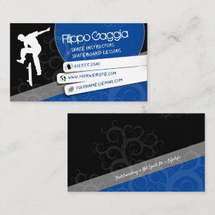 Skateboarding Instructor Active Sports Business Card