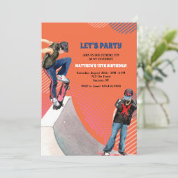 Skateboarding Invitation | Zazzle