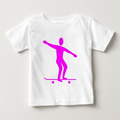 Skateboarding _ Magenta Baby T_Shirt