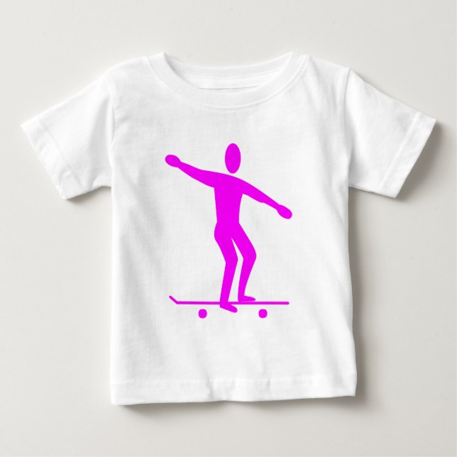 Skateboarding - Magenta Baby T-Shirt (Front)