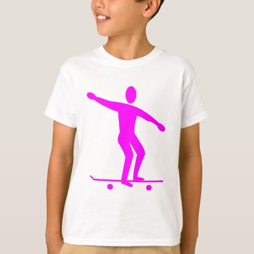 Skateboarding _ Magenta T_Shirt