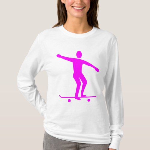 Skateboarding _ Magenta T_Shirt