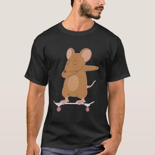 Skateboarding Mouse Or Rat On Skateboard Gift For  T_Shirt