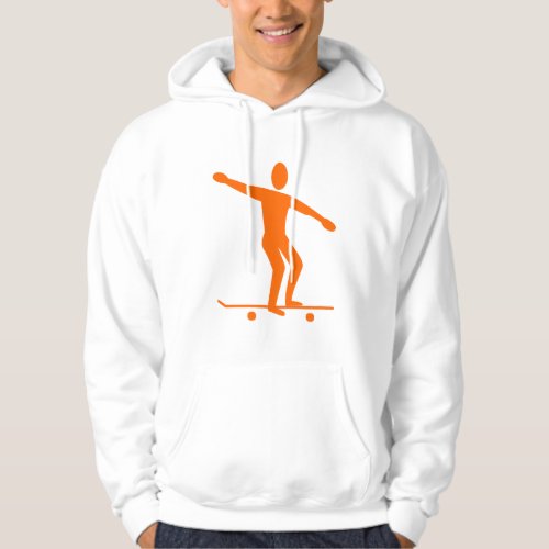 Skateboarding _ Orange Hoodie