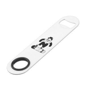 Skateboarding Panda Speed Bottle Opener