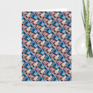 Skateboarding Patriotic USA Skateboarder Holiday Card