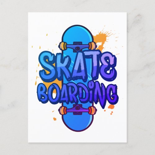 Skateboarding Postcard