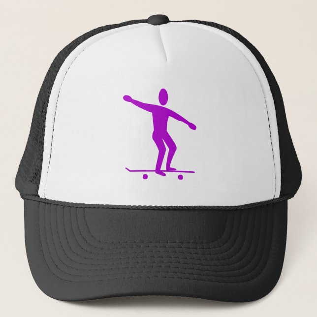 Skateboarding - Purple Trucker Hat (Front)