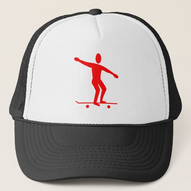 Skateboarding - Red Trucker Hat (Front)