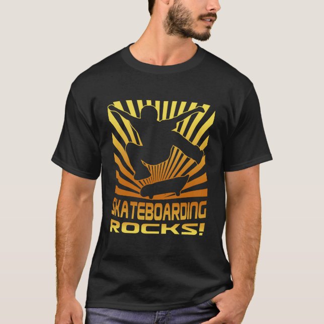 Skateboarding Rocks T-Shirt (Front)