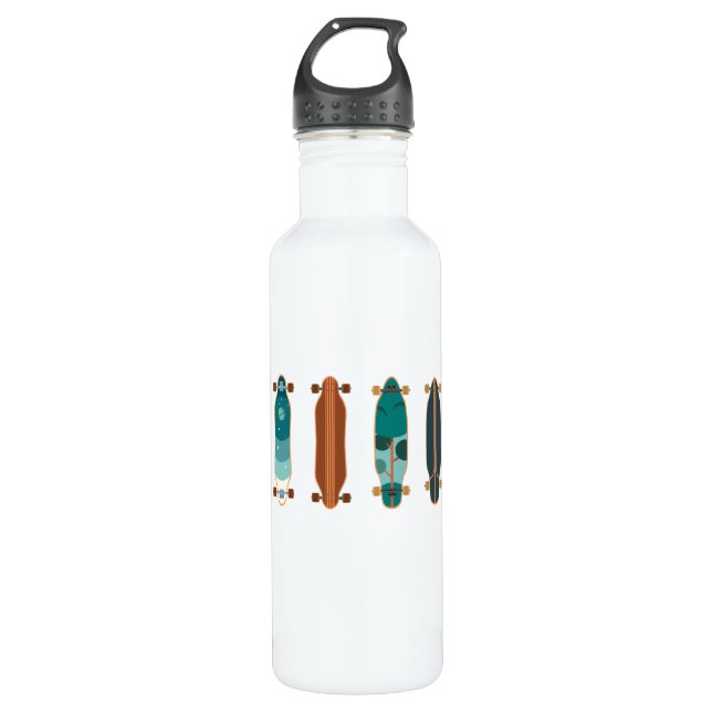 Skateboarding Set Skater Skateboard Gift Stainless Steel Water Bottle (Front)
