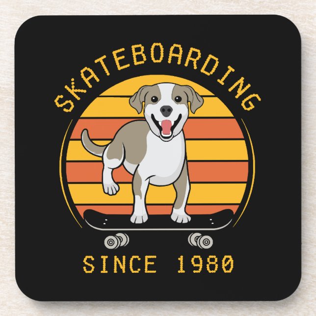 Skateboarding Since 1980 Beverage Coaster (Front)