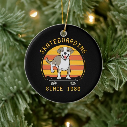Skateboarding Since 1980 Ceramic Ornament