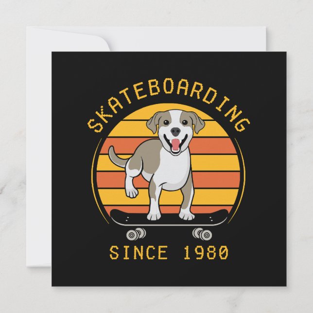 Skateboarding Since 1980 Invitation (Back)