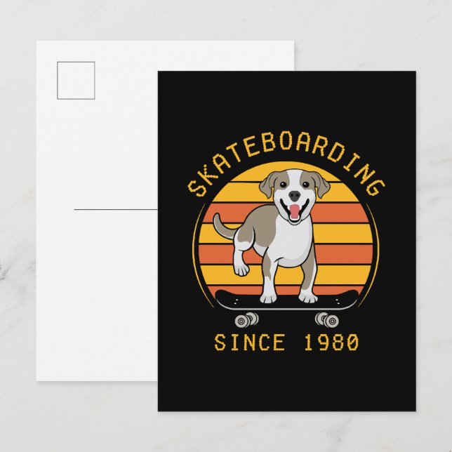 Skateboarding Since 1980 Invitation Postcard (Front/Back)