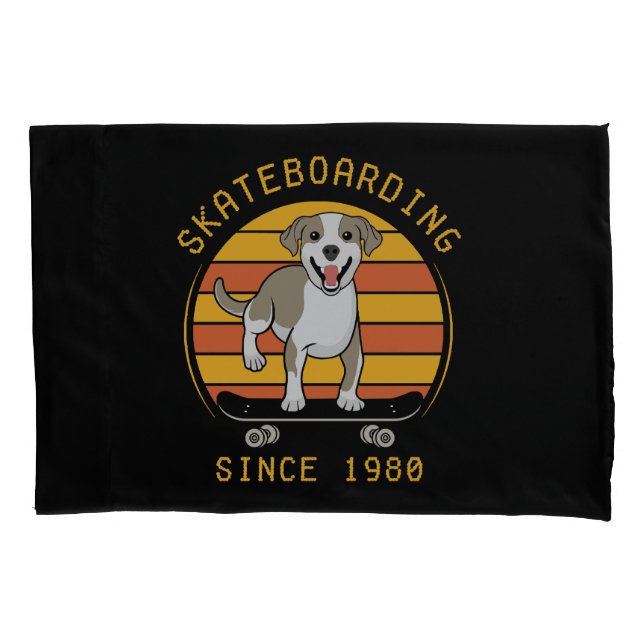 Skateboarding Since 1980 Pillow Case (Front)