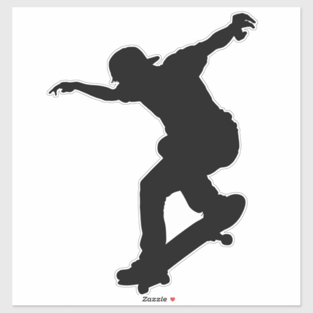 Skateboarding, skateboar Custom-Cut Vinyl Sticker (Sheet)
