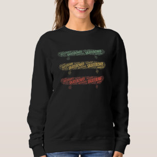 Skateboarding Skater Vintage Graphic Skateboard Sweatshirt
