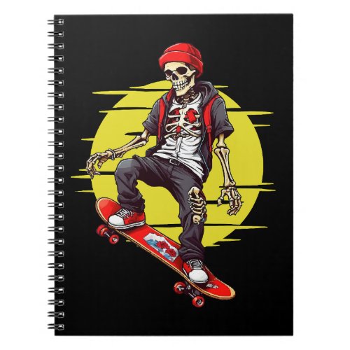 Skateboarding Skeleton Notebook