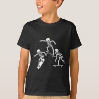 Skateboarding Skeletons Halloween Skater Boys Kids