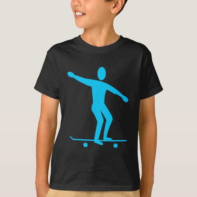 Skateboarding - Sky Blue T-Shirt (Front)