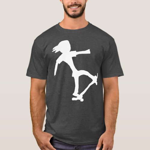 Skateboarding Stickman T_Shirt