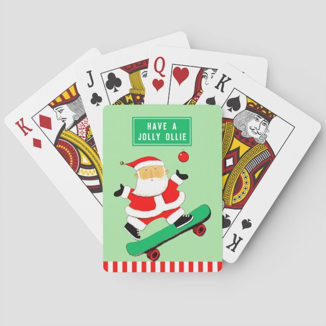 Skateboarding Stocking Stuffer Poker Cards (Back)