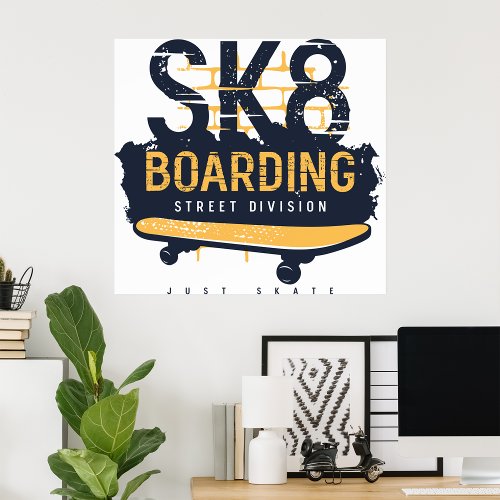 Skateboarding Street Division Poster