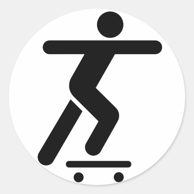 Skateboarding Symbol Sticker (Front)