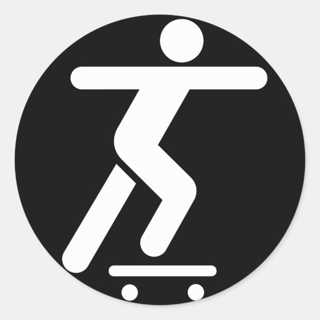 Skateboarding Symbol Sticker (Front)