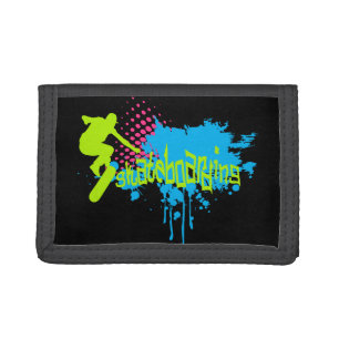 Skateboarding Tri-fold Wallet