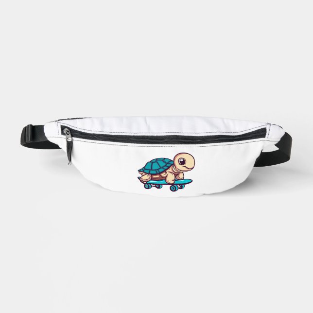 Skateboarding Turtle Fanny Pack (Front)