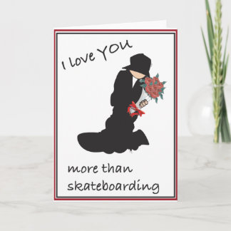 Skateboarding Valentine Holiday Card