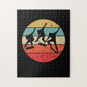 Skateboarding - Vintage Retro Skateboarder Jigsaw Puzzle