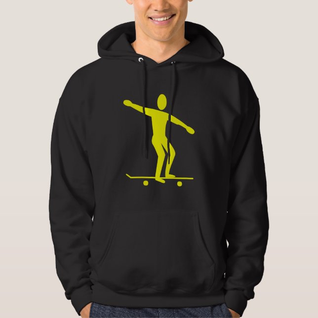 Skateboarding - Yellow Hoodie (Front)