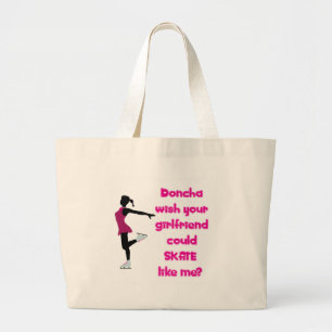 SkateChick Doncha Large Tote Bag