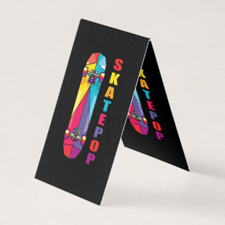 Skatepop Colorful Skateboard Business Card