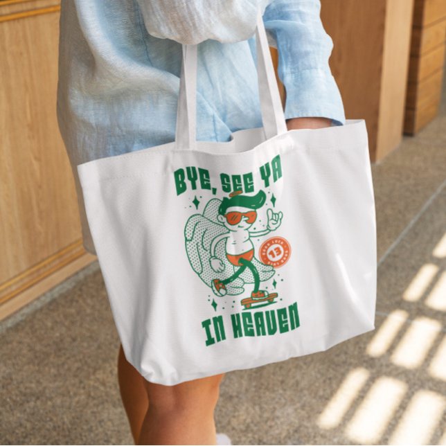 Skater Angel Cartoon Tote Bag (Creator Uploaded)