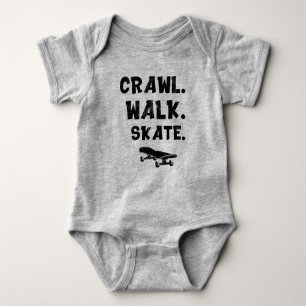Skater Baby, Crawl Walk Skate, Baby Skateboard Baby Bodysuit