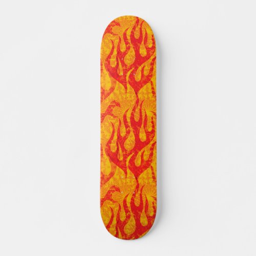 Skater Boy Red Flames Skateboard Deck