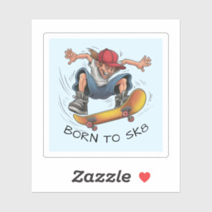 Skater Boy Skateboarding Sticker