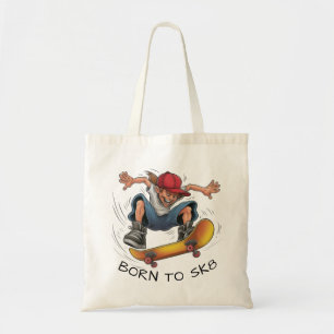 Skater Boy Skateboarding Tote Bag