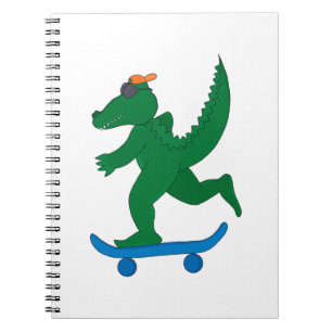Skater Crocodile Notebook
