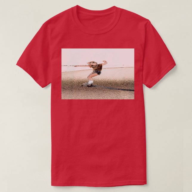 skater extreme stunt using skateboard in extreme o T-Shirt (Design Front)